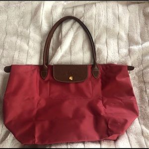 Red Authentic Large Longchamp Purse